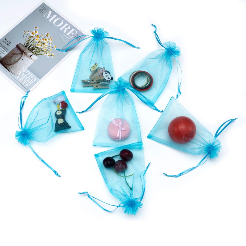 Volanic 100PCS 4X6 Inch Sheer Organza Bags Gift Candy Bag for Jewelry Party Wedding Favor Gift - Image 5